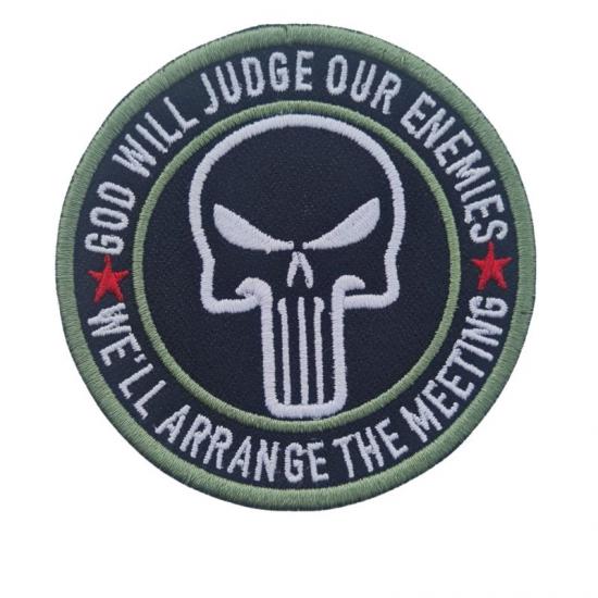 GOD WILL JUDGE OUR ENEMIES TACTICAL PATCH-YEŞİL-SİYAH