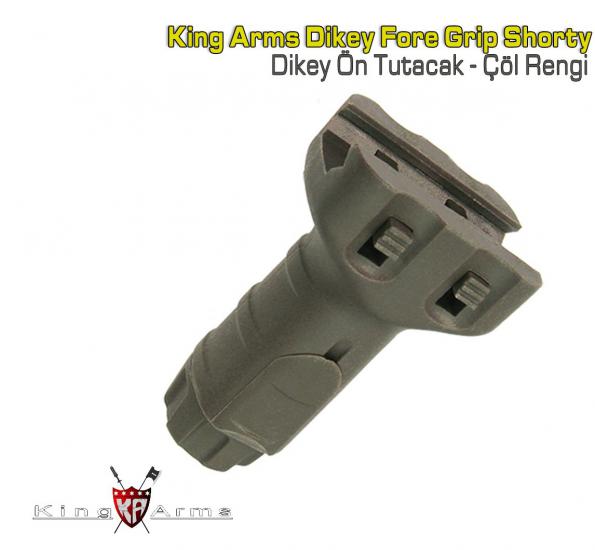 King Arms Vertical Fore Grip Shorty - Dikey Tutacak - Çöl Rengi