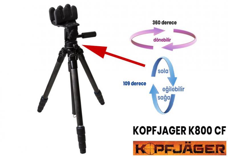 Kopfjager Reaper Grip Tutacaklı Profesyonel Atış Tripodu K800 CF