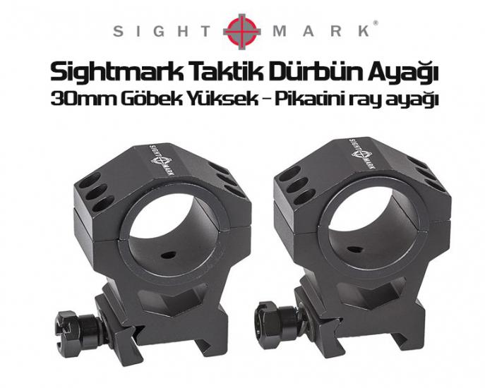 Sightmark Taktik Dürbün Ayağı -  30mm göbek Yüksek - Pikatini ray ayağı (fits 30mm